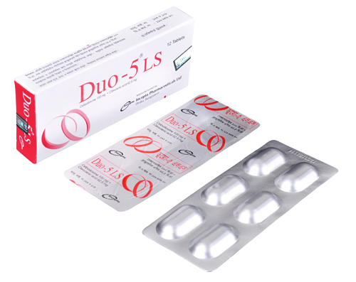 Picture of Tablet Duo-5 LS 100mg+62.5mg